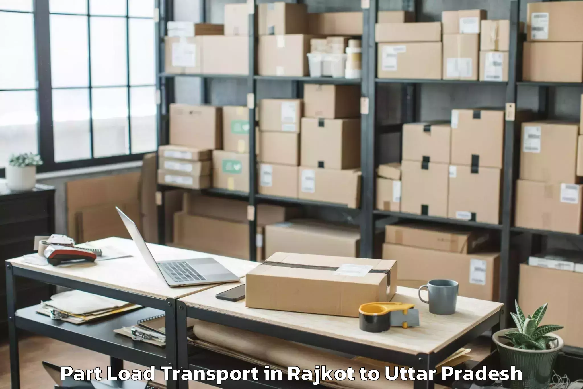 Reliable Rajkot to Bilsi Part Load Transport